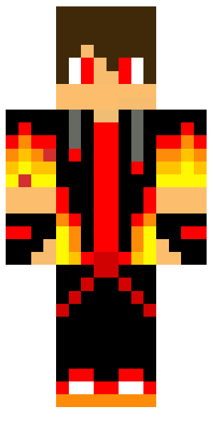 скины для майнкрафт для мальчиков с огнём на куртке #3